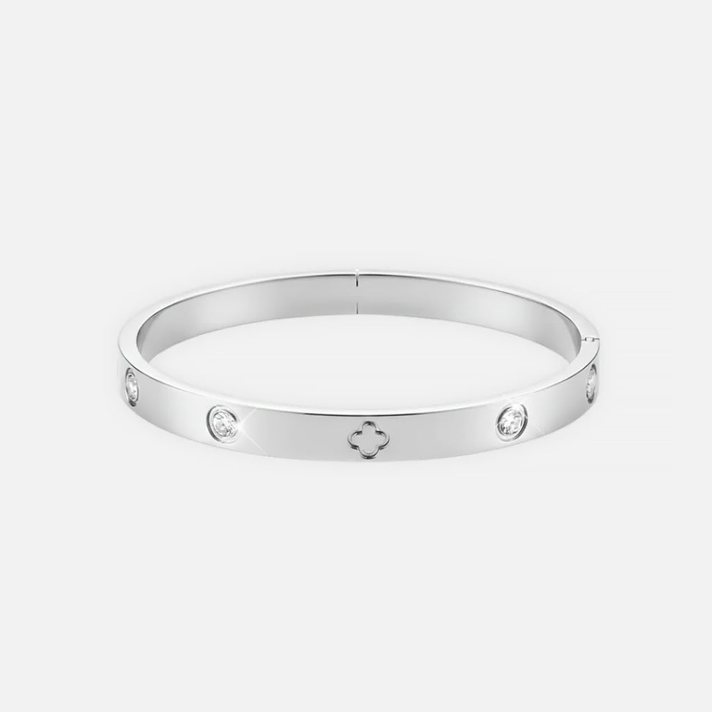 Noviqlo | Clover Detail Bangle Bracelet