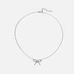 Noviqlo | Dainty Bow Pendant Necklace in Gold or Silver Colour