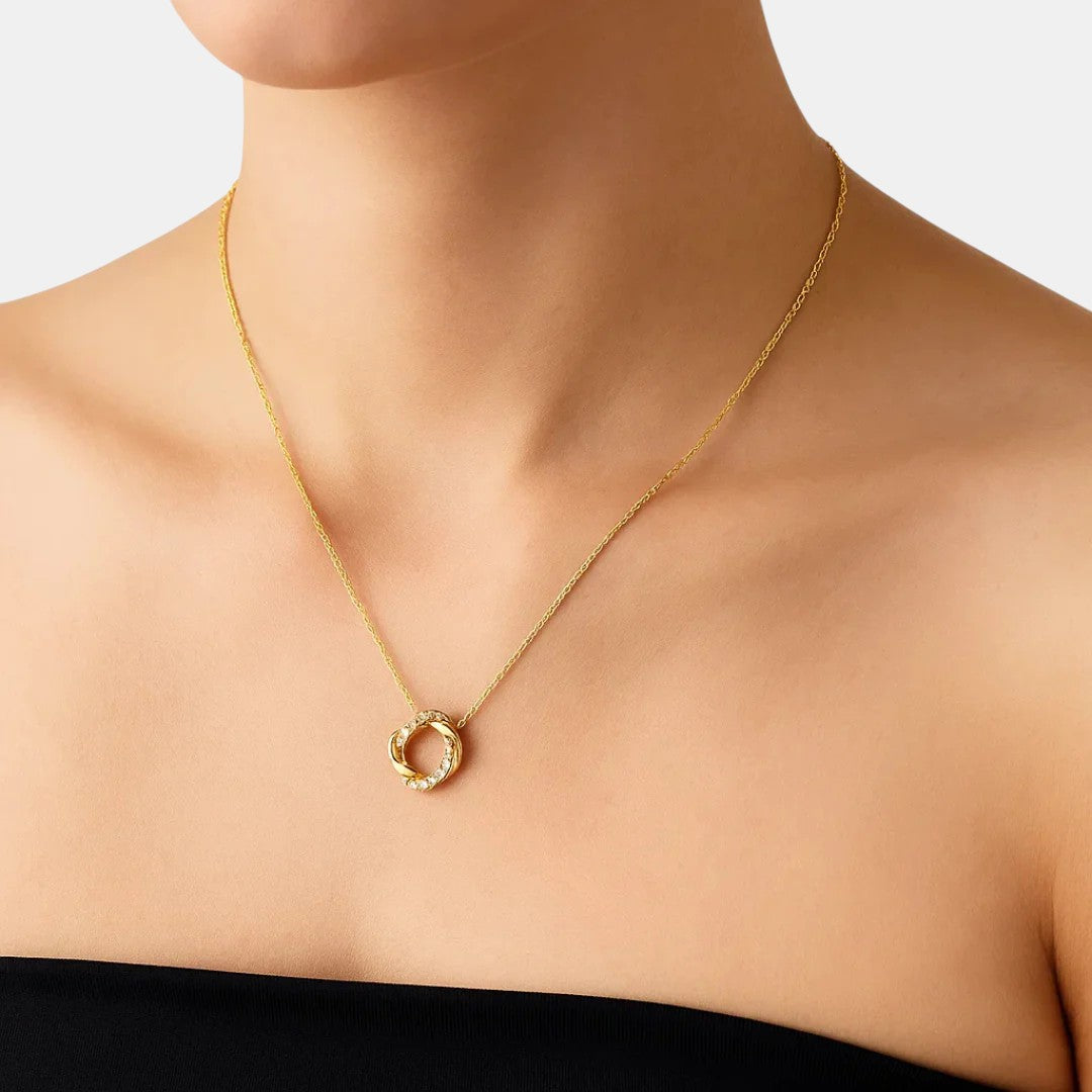 Noviqlo | Dainty Circle Pendant Necklace Gold or Silver Colour
