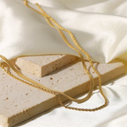 Noviqlo | Double Layer Gold Colour Snake Chain Necklace