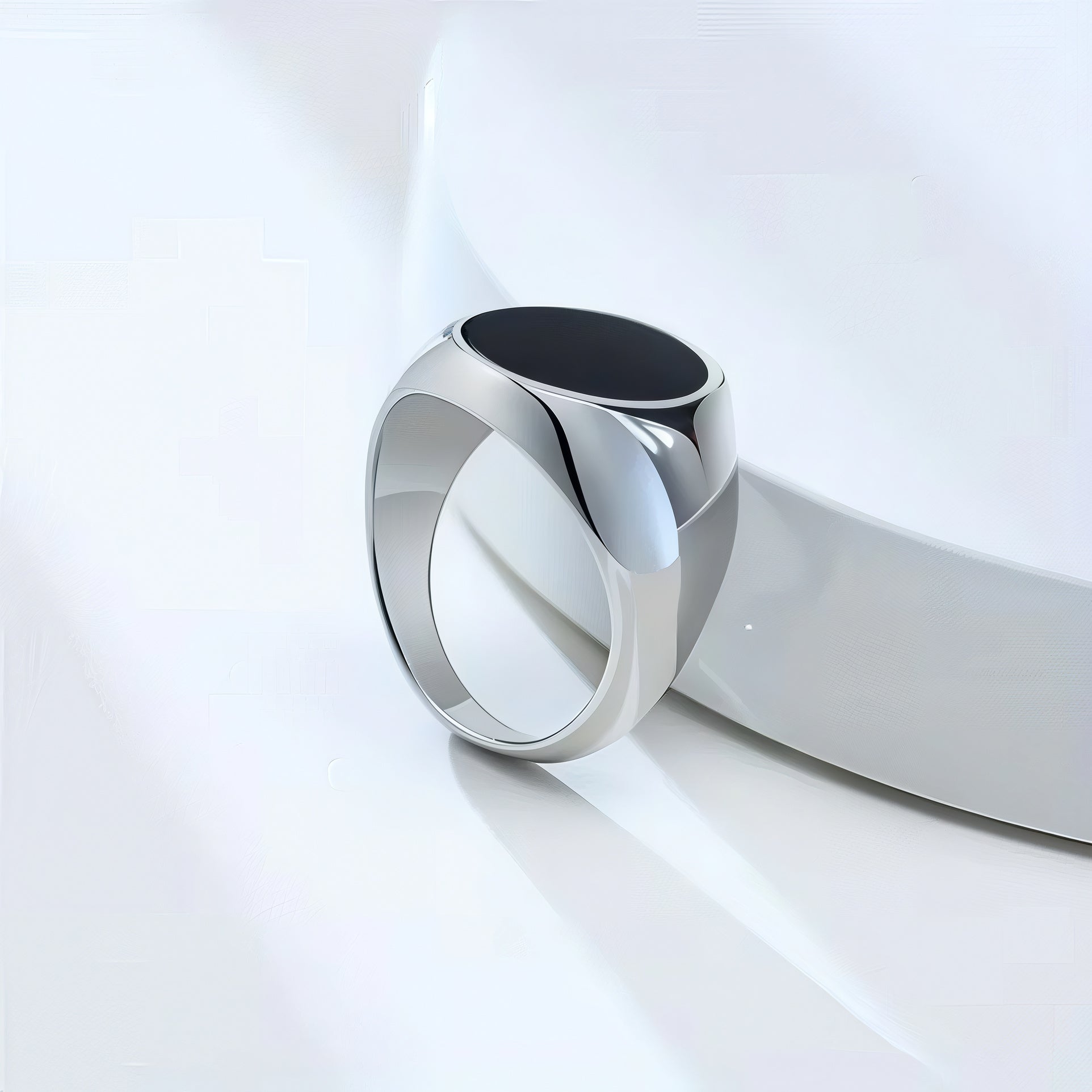 Noviqlo | Stainless Steel Oval Signet Ring