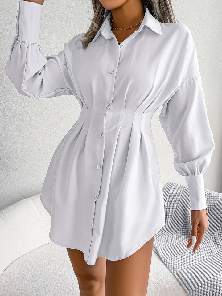 Travel-Ready Button-Down Shirt Dress