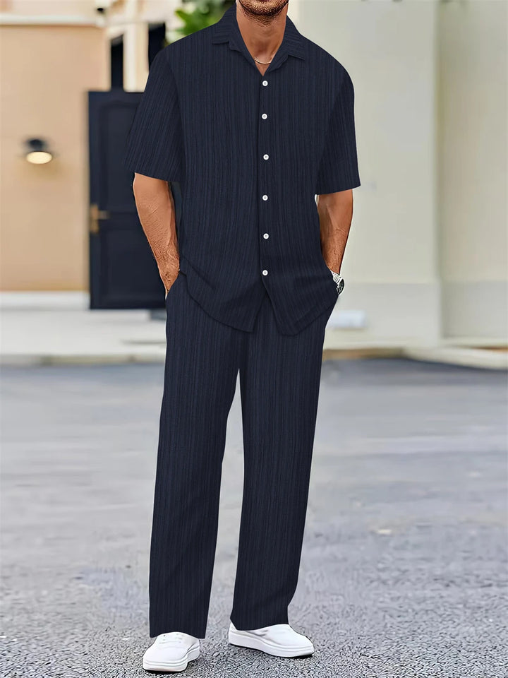 Travel-Ready Men’s Shirt & Trousers Set