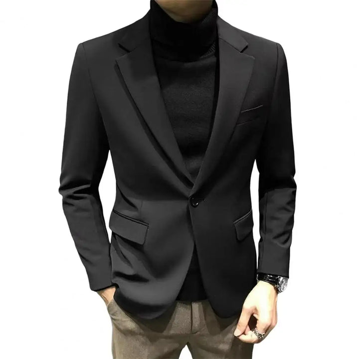 Classic Single-Button Travel Suit Blazer