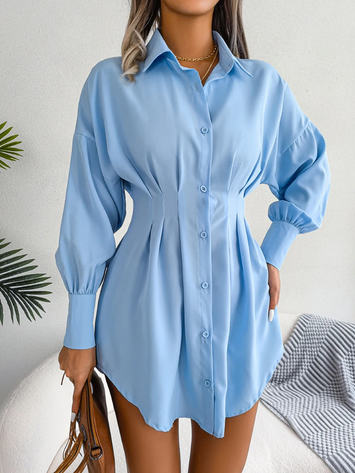 Travel-Ready Button-Down Shirt Dress