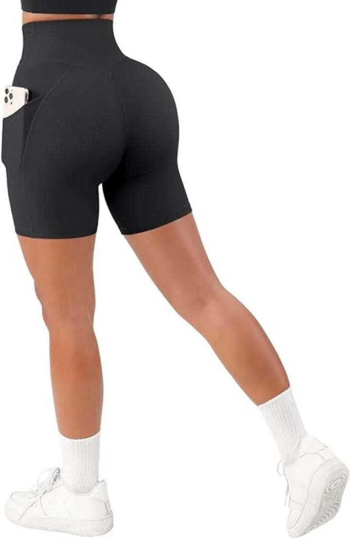 High-Waisted Travel Biker Shorts