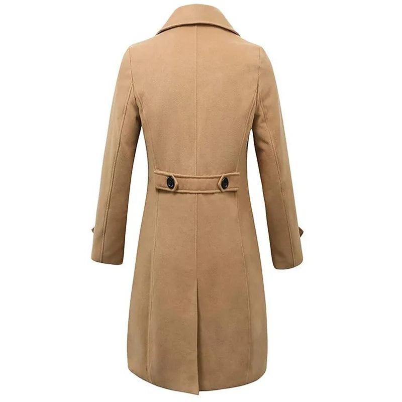 Classic Wool Blend Trench Coat