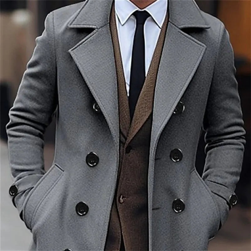 Classic Wool Blend Trench Coat