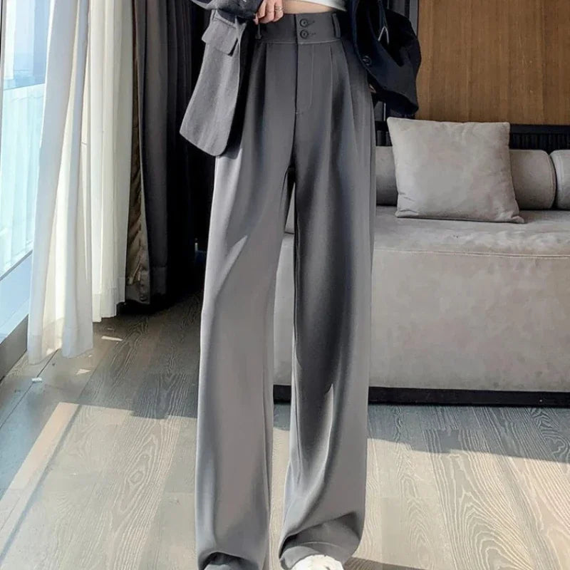 High-Waisted Wide-Leg Travel Pants