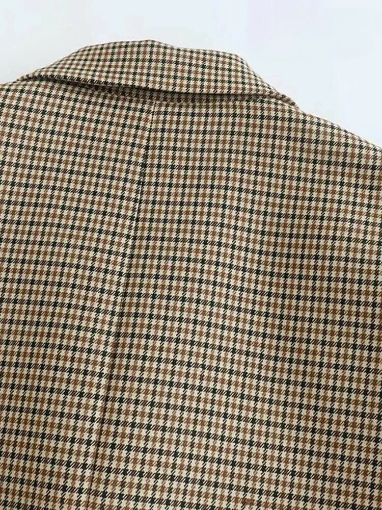 Vintage Checkered Travel Blazer