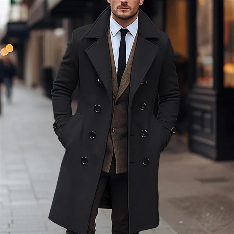 Classic Wool Blend Trench Coat