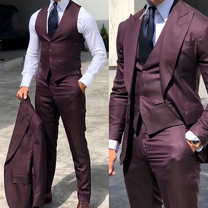 Travel-Ready Black 3-Piece Suit Set