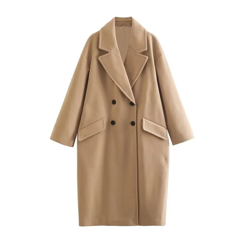 Travel-Ready Wool Blend Trench Coat