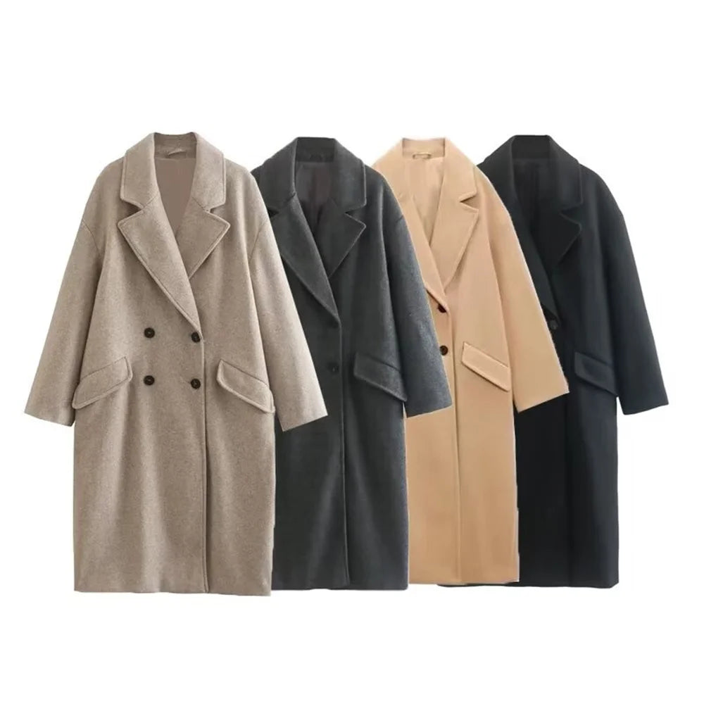 Travel-Ready Wool Blend Trench Coat